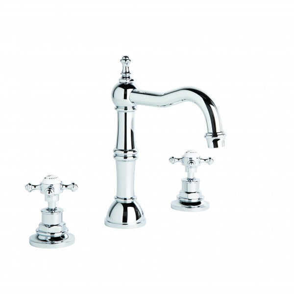 Winslow Basin Set with Traditional Swivel Spout (Cross Handles) (Chrome)
