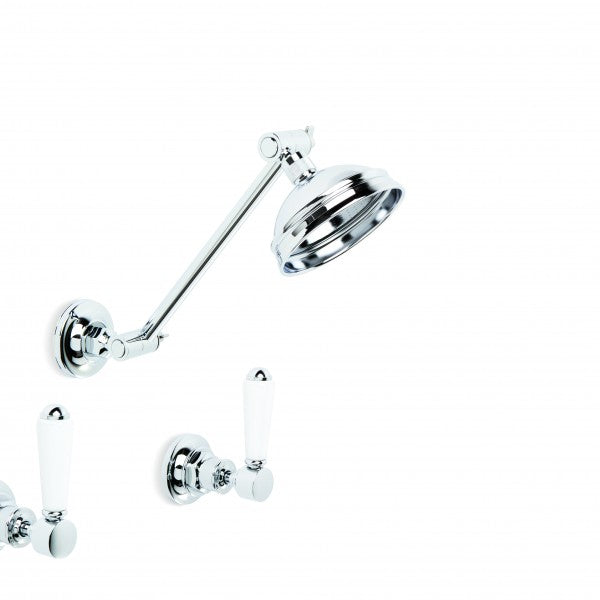 Winslow Shower Set with Adjustable Arm and 100mm Rose (Lever) (Chrome)