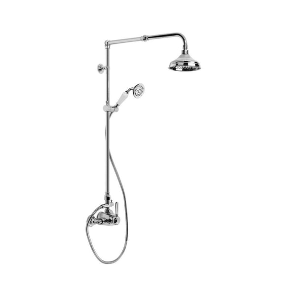Winslow Mixer Rail Shower exposed with 150mm Rose, Handshower and Diverter (Lever) (Chrome)