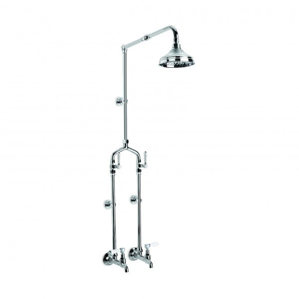 Winslow Bath Overhead Shower Set Exposed with 150mm Rose (Lever) (Chrome)