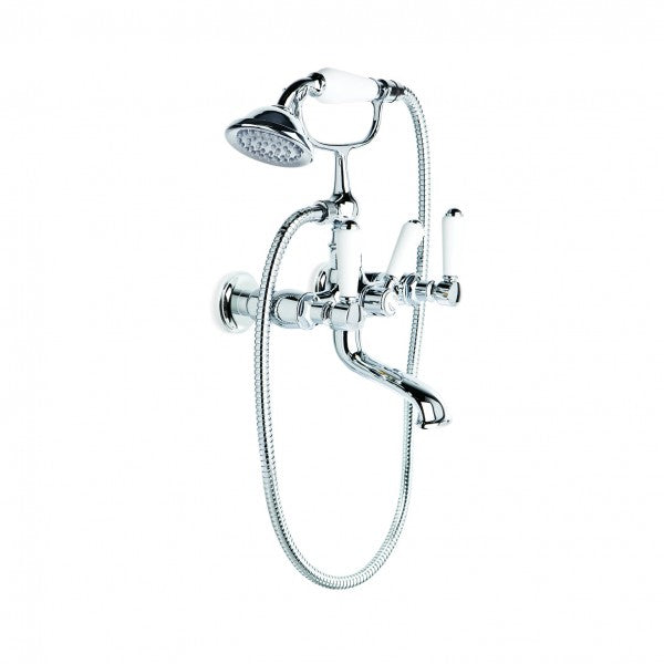 Winslow Bath Mixer with Handshower, Wall Mount (Lever) (Chrome)