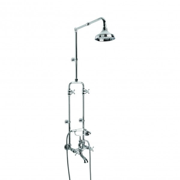 Winslow Bath/Overhead Shower Set with 150mm Rose (Cross Handles) (Chrome)