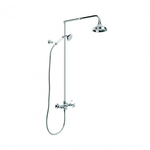 Winslow Shower Set with 150mm Rose, Diverter and Hand Shower (Cross Handles) (Chrome)
