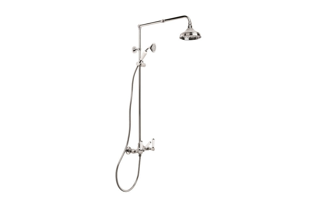 Winslow Shower Set with 150mm Rose, Diverter and Handshower with Rail Slider (Lever) (Chrome)