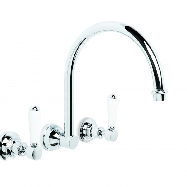 Winslow Wall Set 250mm Swivel Spout (Lever) (Chrome)