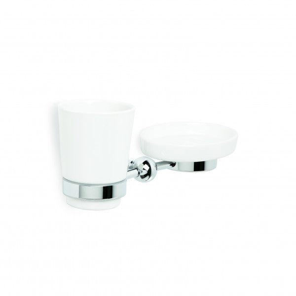 Winslow Soap Dish and Tumbler Holder (Chrome)