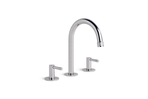 Yokato Basin Set with Swival Spout and Knurled Levers (Chrome)