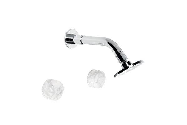 Halo Marble Shower Set with Bliss Rose (Chrome)