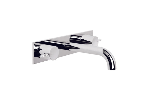 City Stik Wall Set with 150mm Centre Spout and Backplate (Chrome)