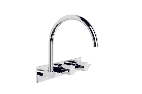 City Stik Wall Set with Swivel Spout, Backplate and Installation Kit (Chrome) 