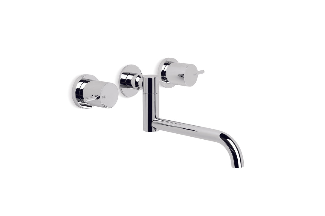 City Stik Wall Set with 210mm Double Swivel Spout (Chrome)