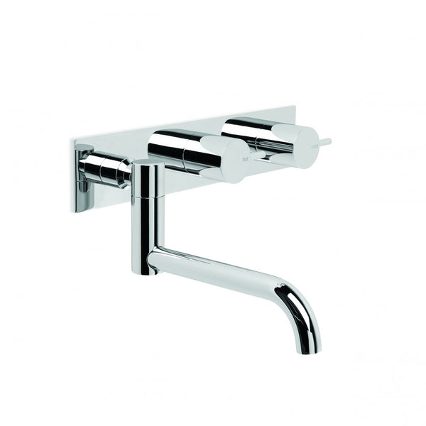 City Stik Wall Set with 210mm Double Swivel Spout, Backplate and Installation Kit (Chrome) 