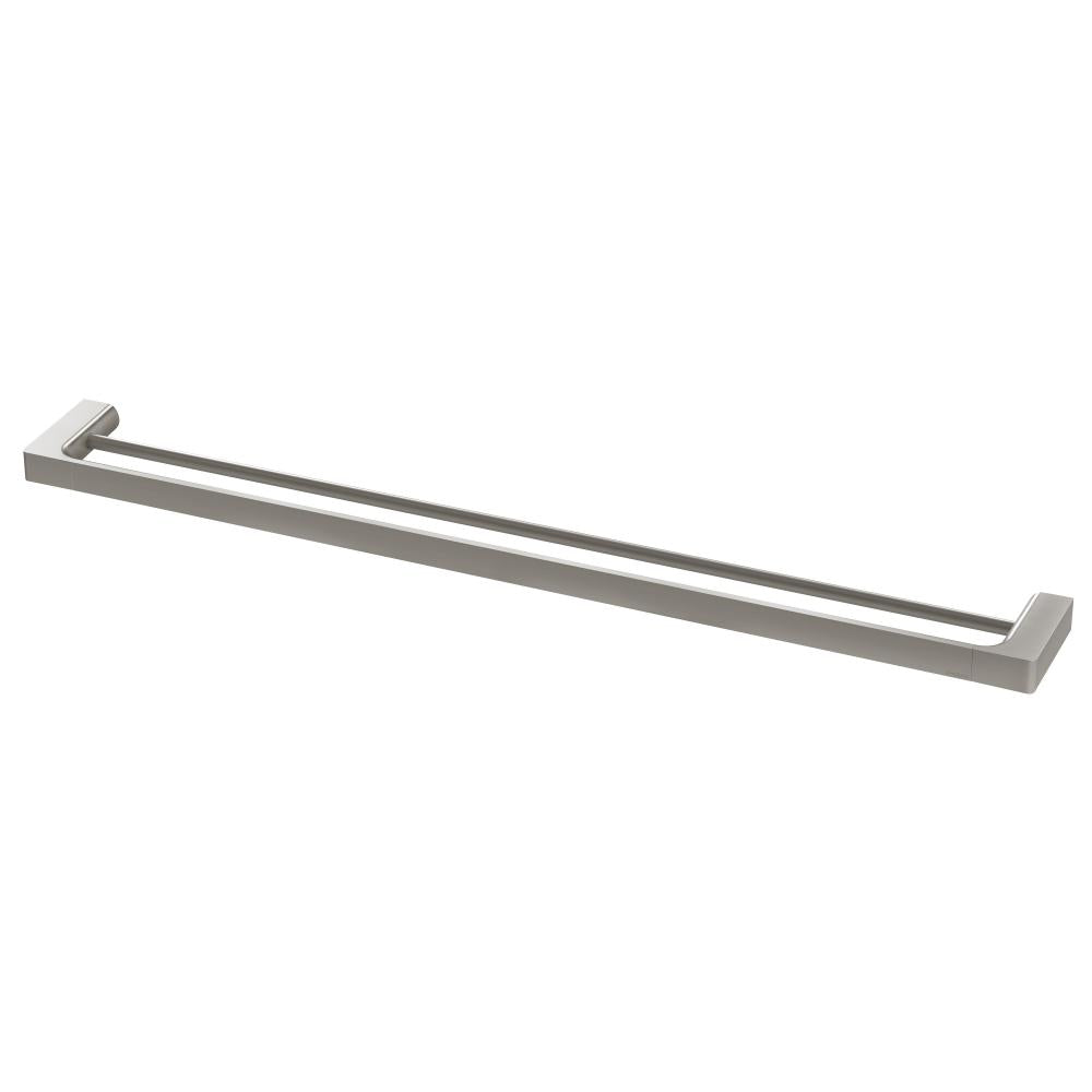Gloss Double Towel Rail 800mm (Brushed Nickel)