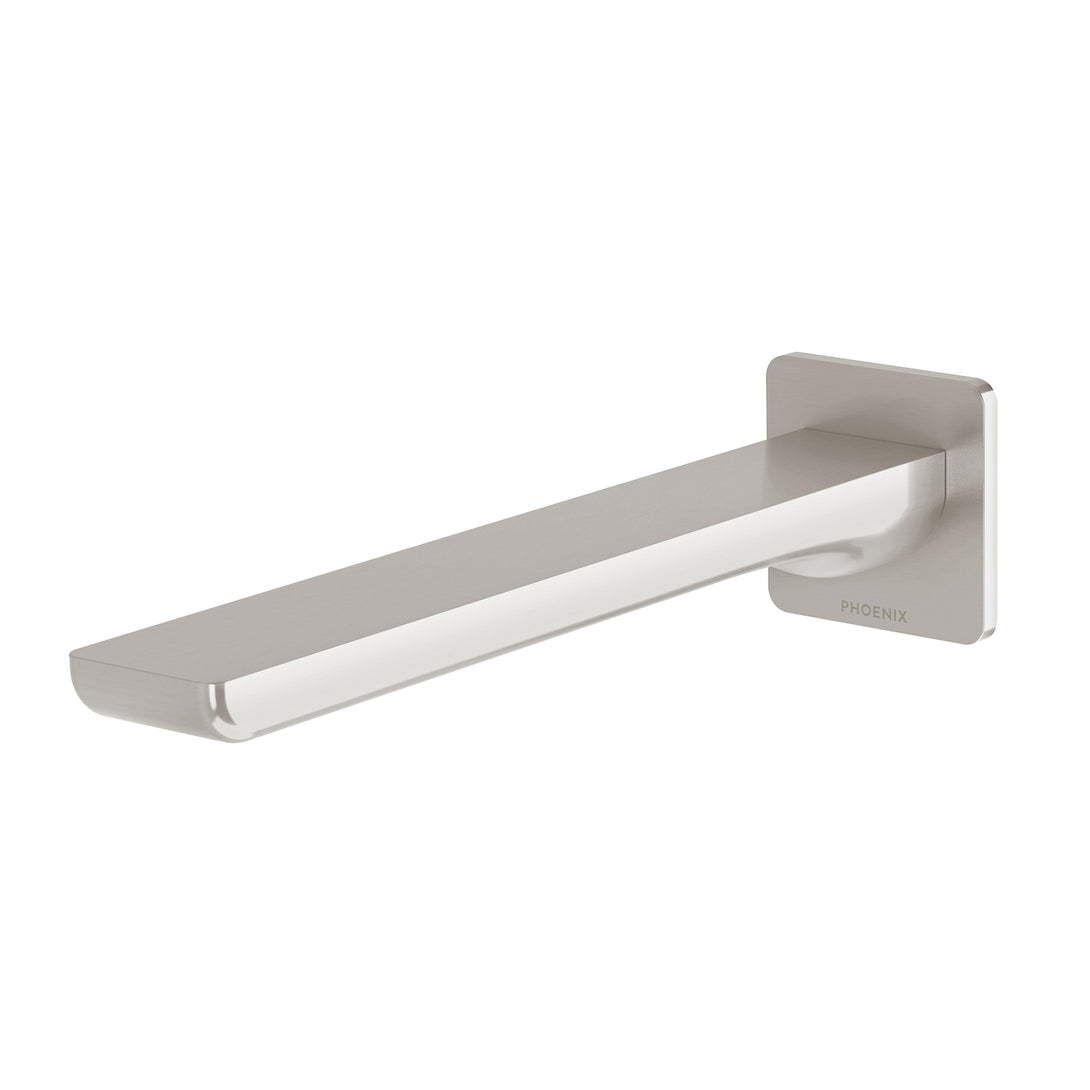 Gloss MkII Wall Basin/Bath Outlet 200mm (Brushed Nickel)