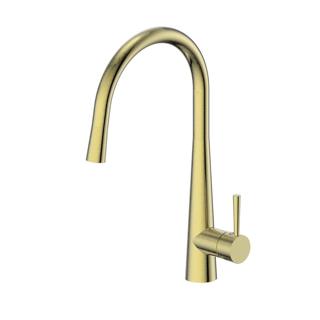 Galiano Pull Down Sink Mixer Brushed Brass Dual Function