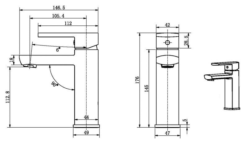 KoKo Basin Mixer Diagram