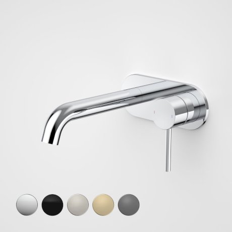 Caroma | Liano II Wall Basin/Bath Mixer Set 180mm - Joined Cover Plate in Chrome