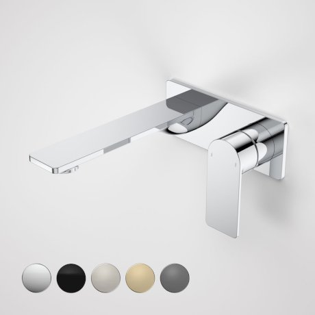 Caroma | Urbane II Wall Basin/Bath Mixer Set 180mm - Square Cover Plate in Chrome