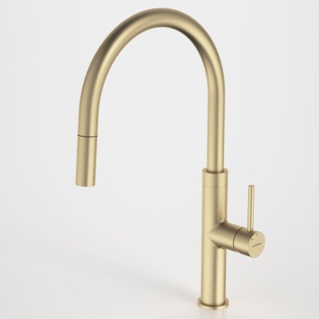 Caroma | Liano II Pull Out Sink Mixer in Brushed Brass