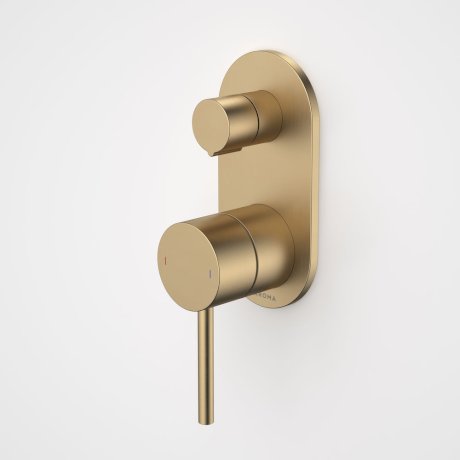 Caroma | Liano II Bath/Shower Wall Mixer with Diverter in Brushed Brass
