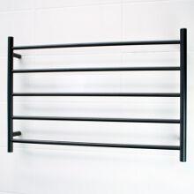 Radiant Heated Towel Rail Round 950x600 (Matte Black)