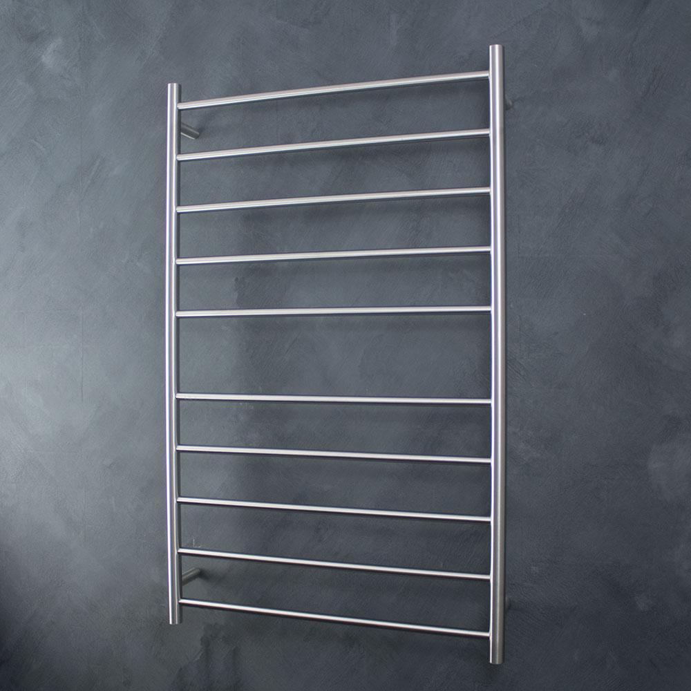 Radiant Heated Towel Rail Round 750x1200 (Brushed Satin)