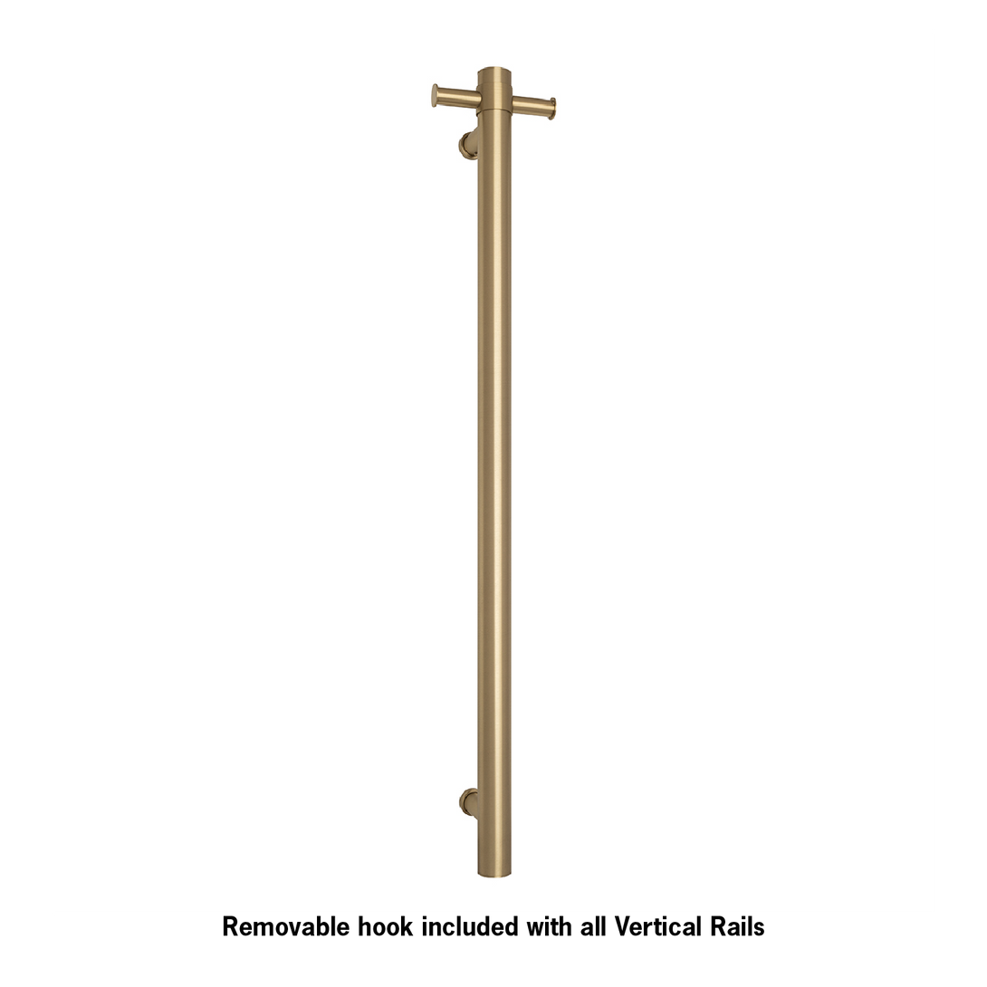 Thermogroup Vertical Heated Towel Bar (Brushed Brass)