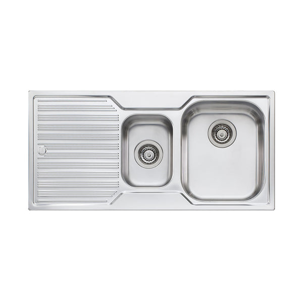 Oliveri Diaz 1 And 1/2 Bowl Topmount Sink with Drainer DZ102 NTH