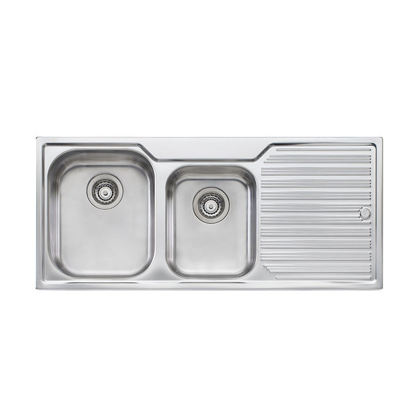 Oliveri Diaz 1 And 3/4 Bowl Topmount Sink with Drainer DZ111 NTH
