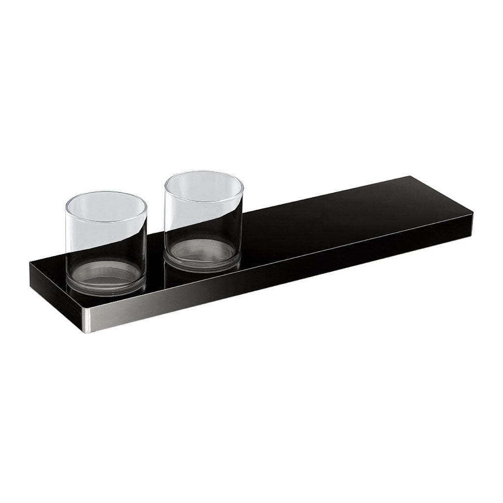 Streamline Eneo Shelf with Double Tumbler & Holder Matte Black