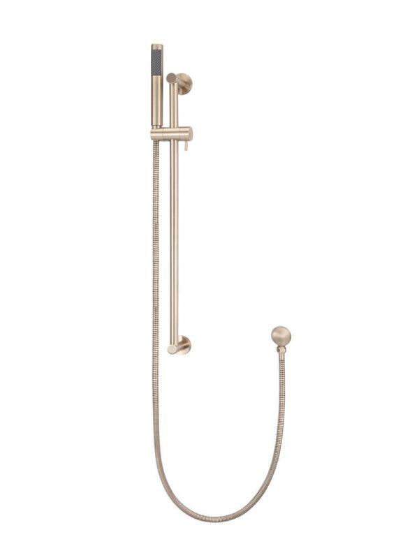 Meir Round Champagne Shower Column with Portable Hand Shower