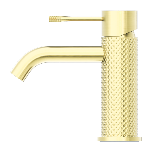 Opal Basin Mixer (Brushed Gold) with Knurled body