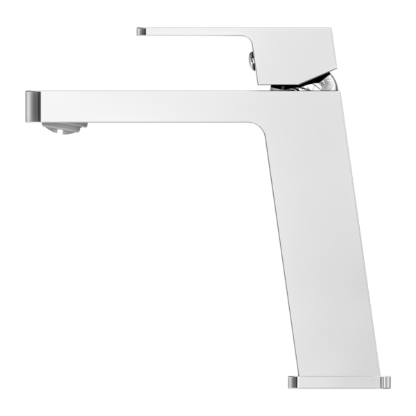 Celia Angle Basin Mixer (Chrome) Side view