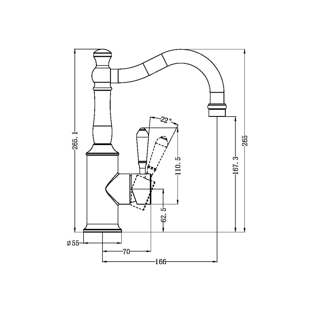 Specification line drawing