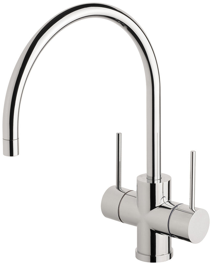 Phoenix Tapware Vivid Slimline Twin Handle Sink Mixer 220mm G/N (Chrome) VS712CHR