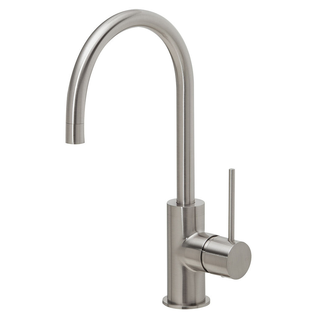 Phoenix Tapware Vivid Slimline Side Lever Sink Mixer 160mm Gooseneck (Brushed Nickel) VS735BN