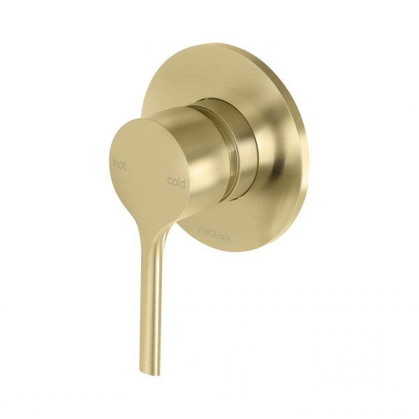 Vivid Slimline Oval Shower / Wall Mixer (Brushed Gold)